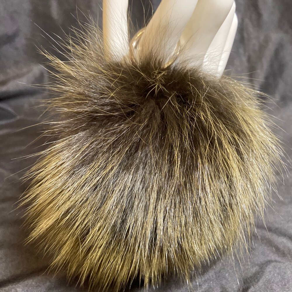 Black & Yellow Fur Keychain